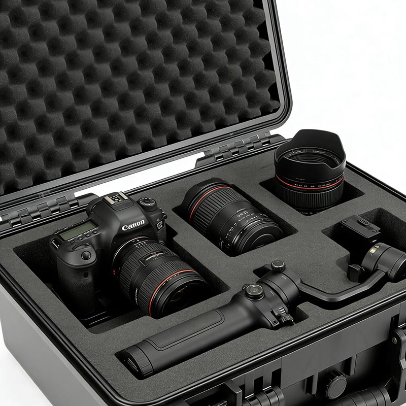 폼이 있는 플라스틱 장비 케이스